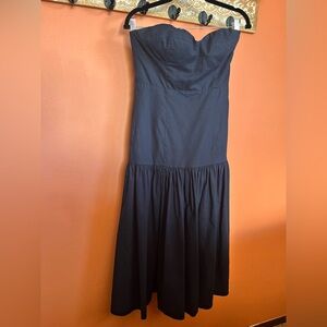 Veronica Beard dark blue strapless mermaid dress